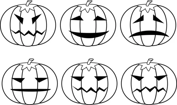 Calabazas Halloween Listos Una Ilustración Vectorial — Archivo Imágenes Vectoriales