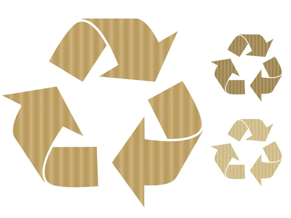Cardboard Recycle Symbol Please Check Portfolio More Cardboard Illustrations — Stock Vector