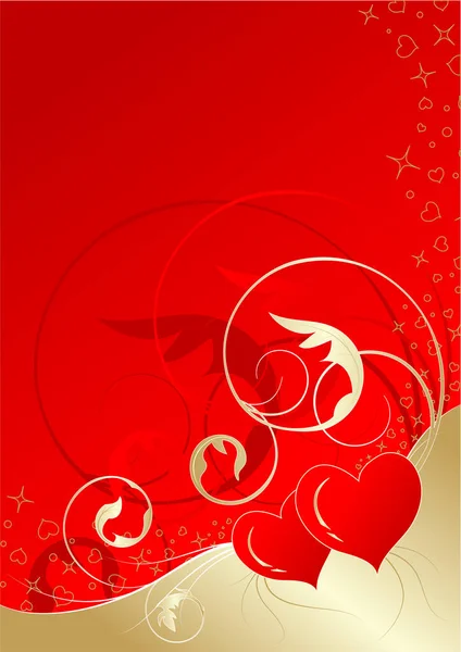 Valentines Floral Background Vector Illustration — Stock Vector