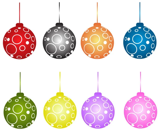 Kerst Globe Afbeelding Kleur Illustratie — Stockvector