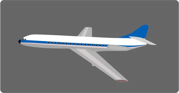 Verkehrsflugzeug Illustration Bild Farbige Illustration — Stockvektor