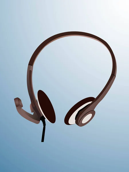 Ακουστικά Στο Backgroun Βαθμίδωσης — Διανυσματικό Αρχείο