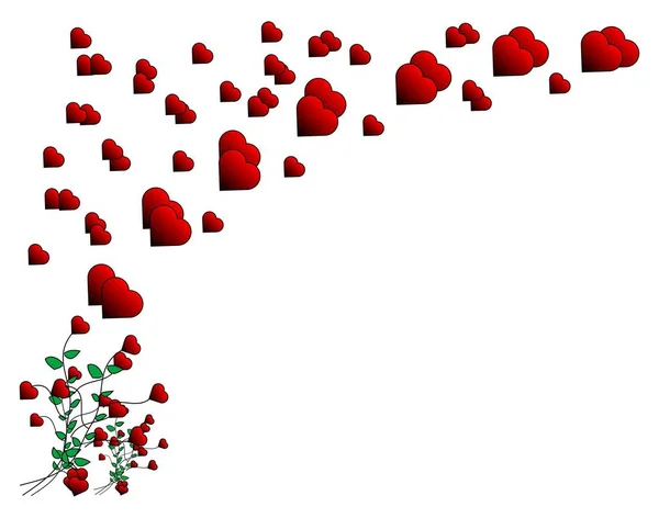 Valentine Herz Design Bild Farbige Illustration — Stockvektor