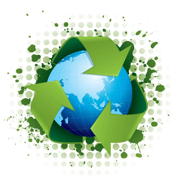 Παγκόσμια Εικόνα Έννοιας Ανακύκλωσης Παρακαλώ Ελέγξτε Χαρτοφυλάκιό Μου Για Περισσότερες — Διανυσματικό Αρχείο