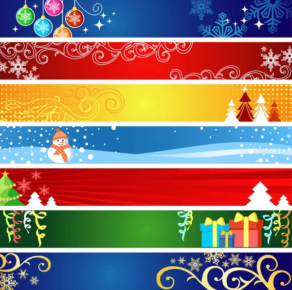 Karácsonyi Banner Helyet Szöveg — Stock Vector