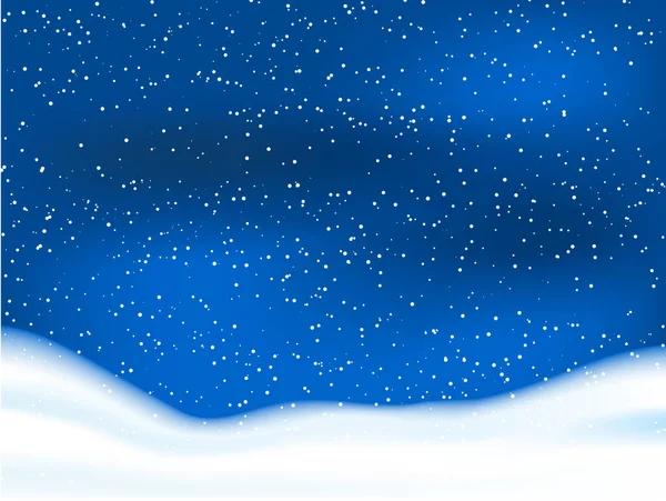 Vinterscen Med Snöig Himmel — Stock vektor