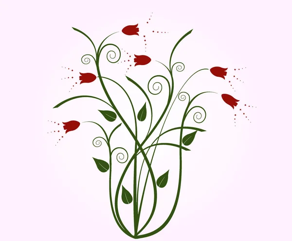 Bloemen Achtergrond Vectorafbeelding Kleurenillustratie — Stockvector