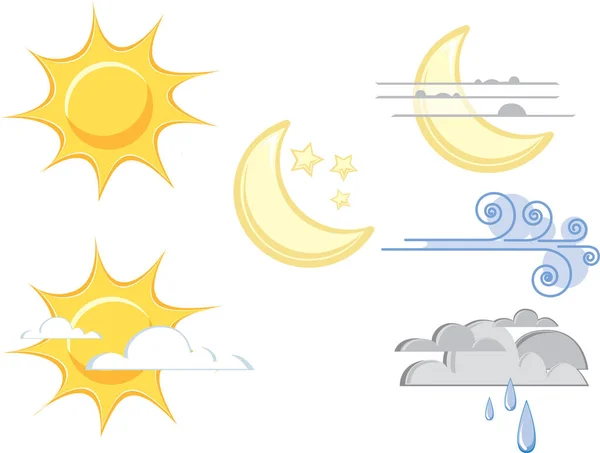 各种用途的天气设计要素 — 图库矢量图片