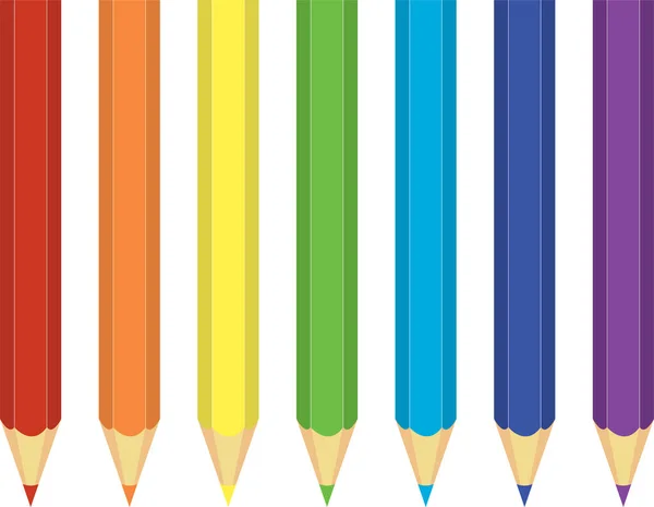 Una Colorida Ilustración Lápices Colores — Vector de stock
