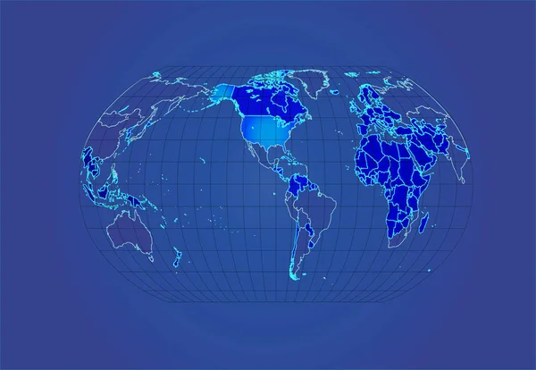 Karte Der Welt Vektorillustration — Stockvektor