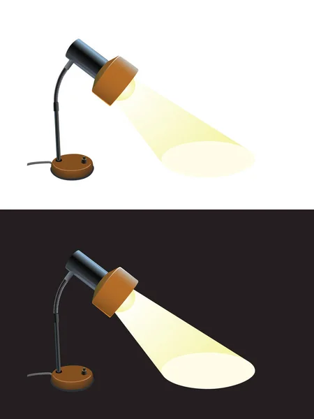 Szczegółowa Lampa Retro Lampa Świecąca — Wektor stockowy