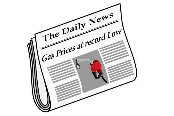 Newspaper Gas Headlines — Stock Vector