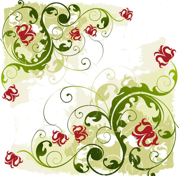 Image Fond Floral Illustration Couleur — Image vectorielle