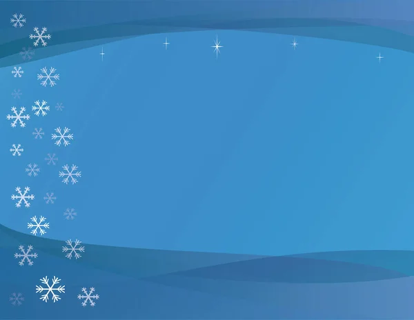 Abstract Vector Illustratie Van Een Winter Sneeuw Scene — Stockvector