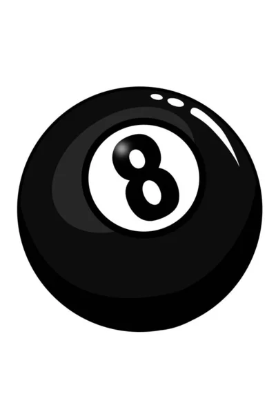 Eight Ball Image Color Illustration — Stock Vector