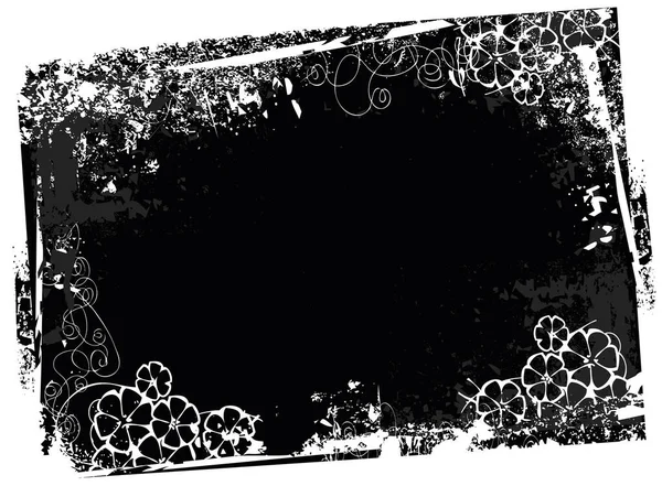 Fond Floral Texturé Grunge Détaillé — Image vectorielle