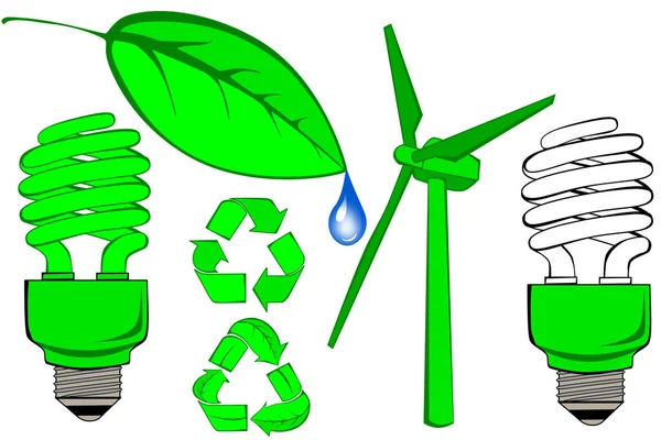 Collection Symboles Green — Image vectorielle