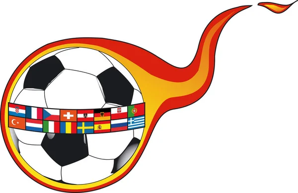 Fußball Europameisterschaft Illustration Vector — Stockvektor