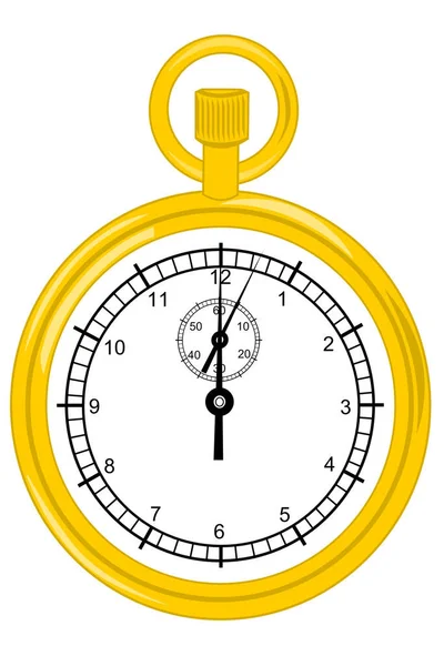 レトロゴールドの懐中時計 — ストックベクタ