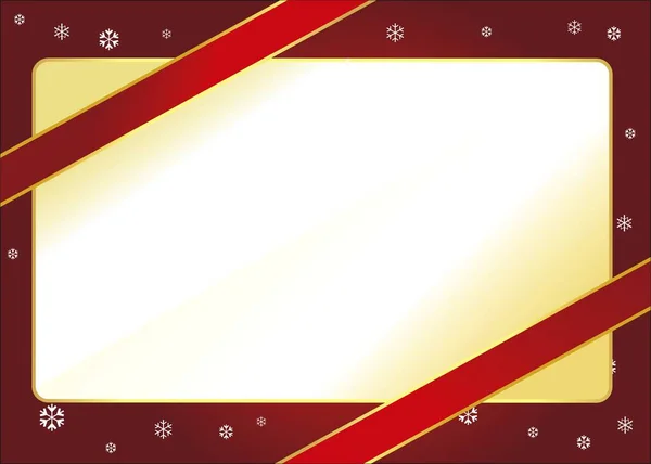红色壁纸和雪的矢量圣诞卡 — 图库矢量图片