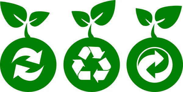 Environment Recycle Icons — Stock Vector
