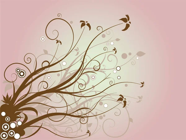 Grunge Floral Background Image Color Illustration — Stock Vector