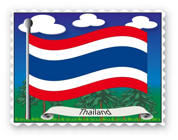 Σφραγίδα Σημαία Από Thailand Vector — Διανυσματικό Αρχείο