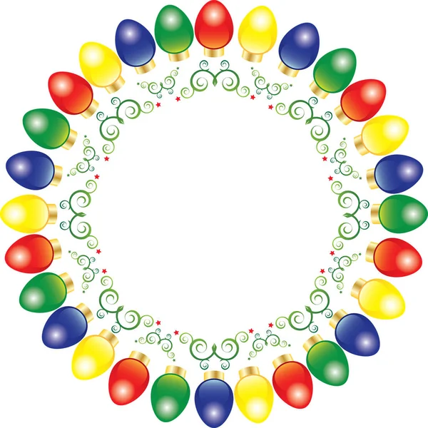 Diverse Gekleurde Kerstverlichting Voor Elke Feestelijke Gelegenheid Kleuren Kunnen Gemakkelijk — Stockvector