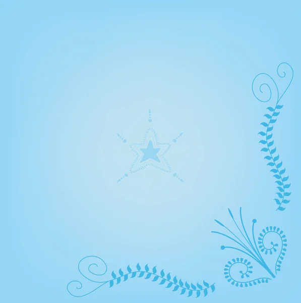 Vektor Illustration Von Hellblauem Hintergrund Mit Dekorativem Henna Design — Stockvektor