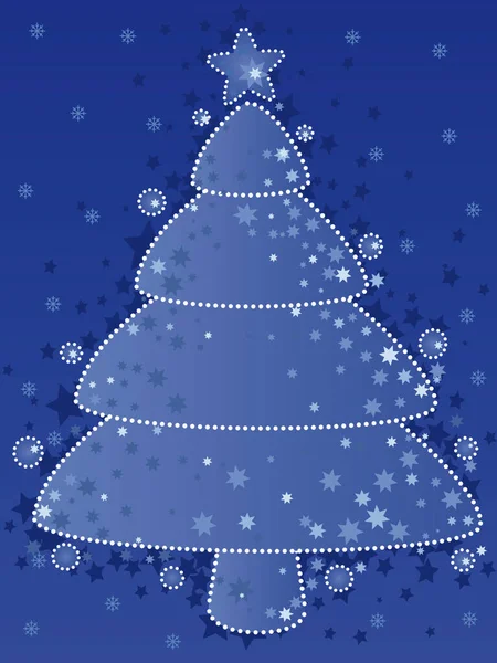 Blå Jul Dekoration Bakgrund — Stock vektor