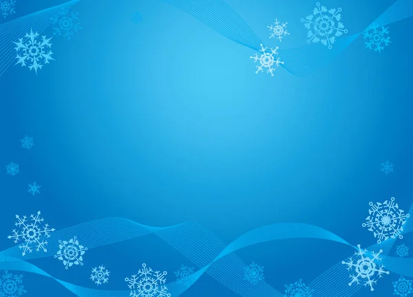 Julen Gratulationskort Blå Vektorillustration — Stock vektor