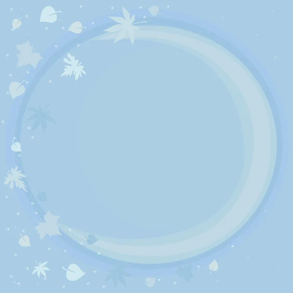 Ciel Automne Avec Lune Les Feuilles Tombantes — Image vectorielle