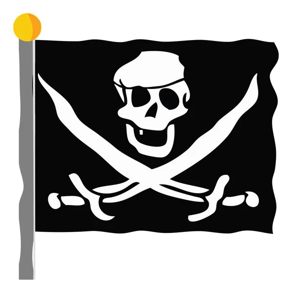 Vettore Che Rappresenta Una Bandiera Pirata — Vettoriale Stock