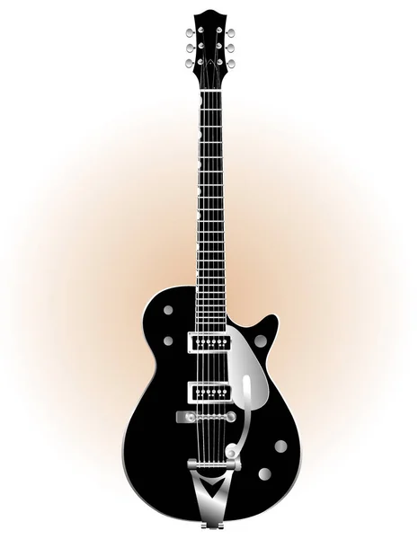Bild Der Gitarre Farbige Abbildung — Stockvektor