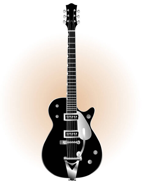 guitar image - color illustration