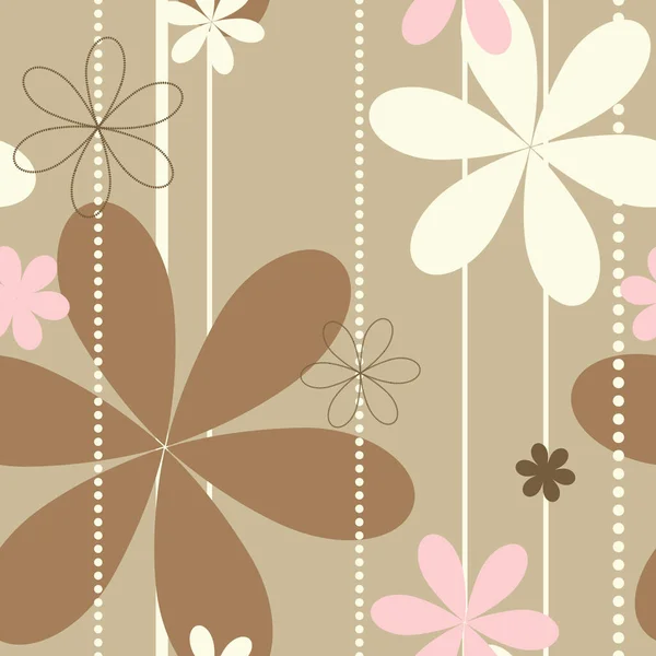 Motif Floral Rétro Sans Couture Vous Plaît Vérifier Mon Portefeuille — Image vectorielle