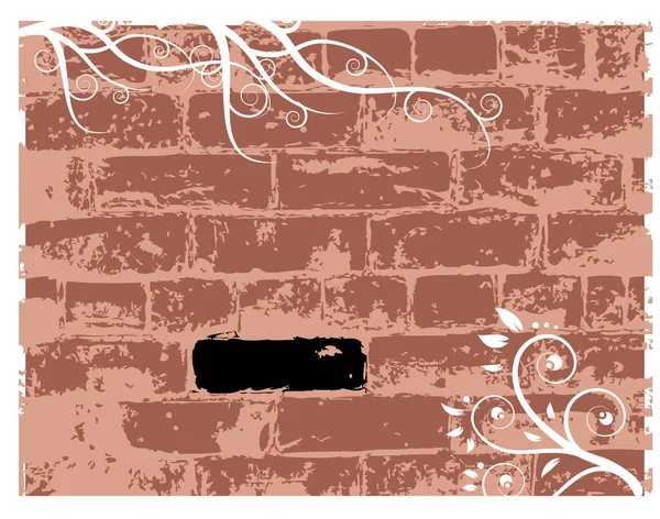 Wall Brick Grunge Background — Stock Vector