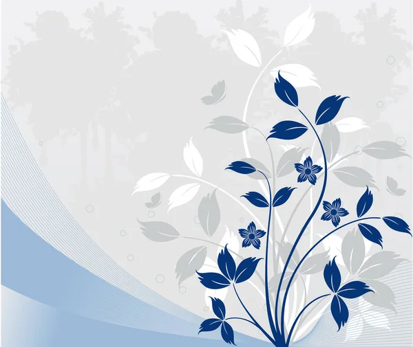 Floral Vector Background Image Color Illustration — 스톡 벡터