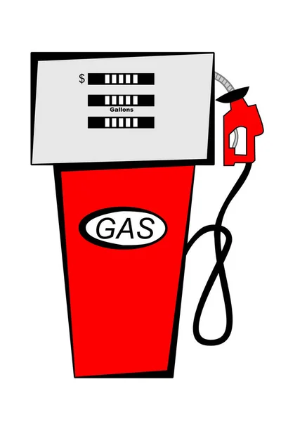 Immagine Pompa Gas Illustrazione Colori — Vettoriale Stock