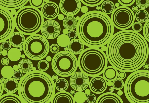 Modèle Abstrait Cercles Sur Fond Noir — Image vectorielle