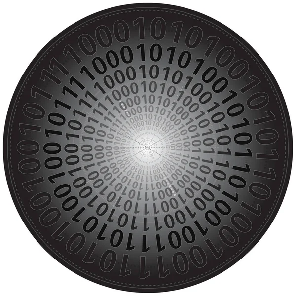 Иллюстрация Сгенерированной Компьютером Технологии Цифрового Двоичного Кода — стоковый вектор