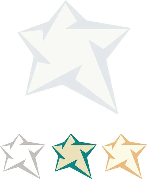 Stella Diamante Immagine Illustrazione Colori — Vettoriale Stock