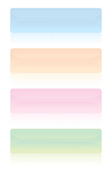 多くの異なる色のいくつかのウェブボタン — ストックベクタ