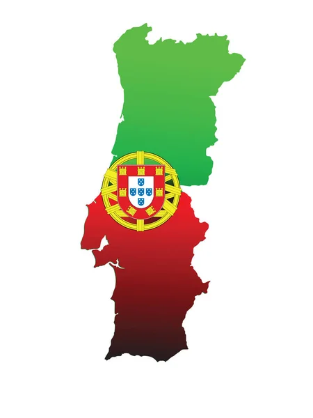Portugália Kép Színes Illusztráció — Stock Vector