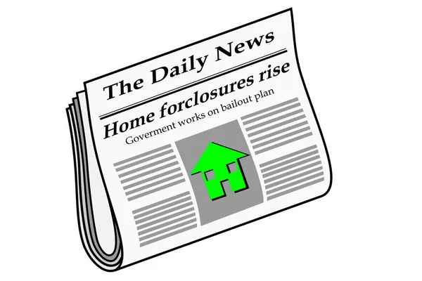 Newspaper Foreclosure Headlines — Stock Vector