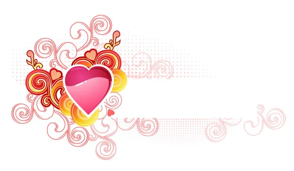 あなたのテキスト バレンタインと結婚式 ベクトルのためのスペースを持つ愛の心 — ストックベクタ