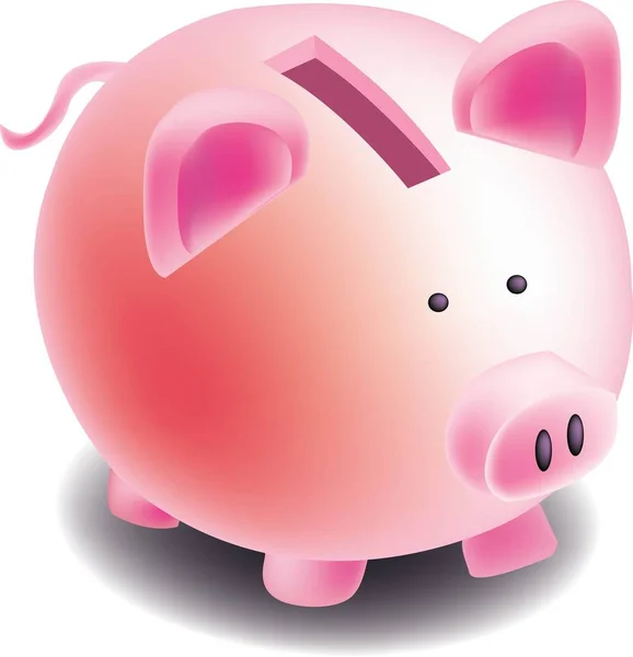 Illustration Vector Piggy Bank — Stock Vector