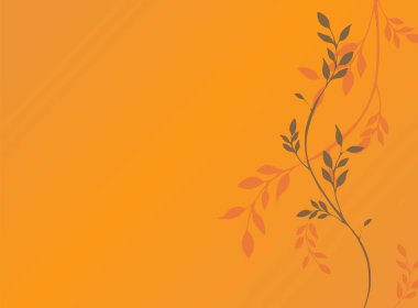 Turuncu yaprak ve arkaplan