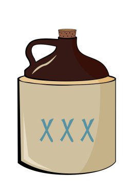 A Old moonshine jug with cork clipart