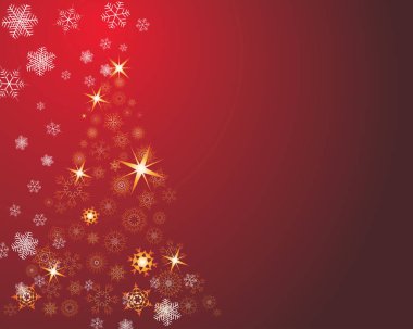 Noel (Yeni Yıl) tebrik kartı. Vektör illüstrasyonu.